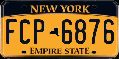 NY license plate FCP6876