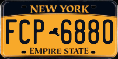 NY license plate FCP6880