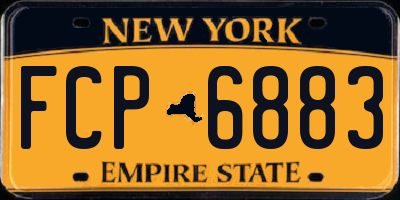 NY license plate FCP6883
