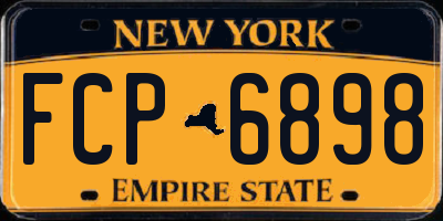 NY license plate FCP6898