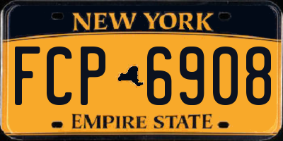 NY license plate FCP6908