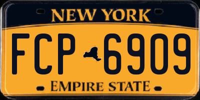 NY license plate FCP6909