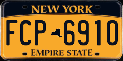 NY license plate FCP6910