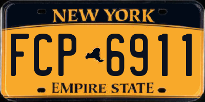 NY license plate FCP6911