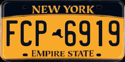NY license plate FCP6919