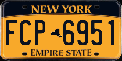 NY license plate FCP6951