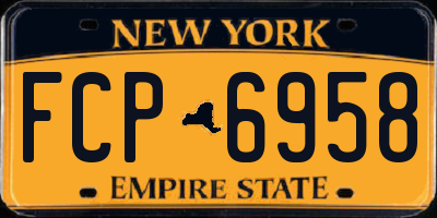 NY license plate FCP6958