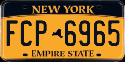 NY license plate FCP6965
