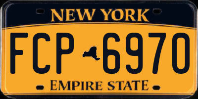 NY license plate FCP6970