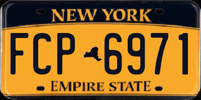 NY license plate FCP6971