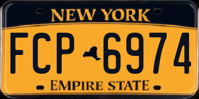 NY license plate FCP6974