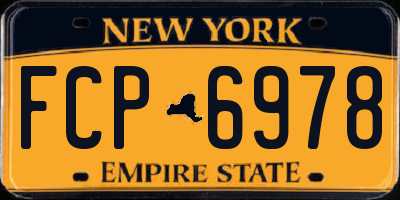 NY license plate FCP6978