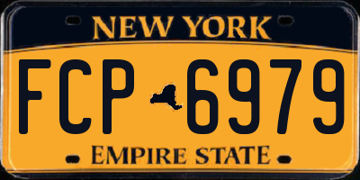 NY license plate FCP6979