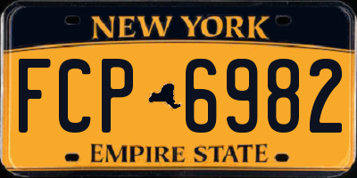 NY license plate FCP6982