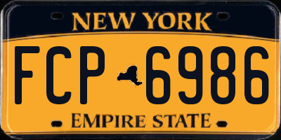 NY license plate FCP6986