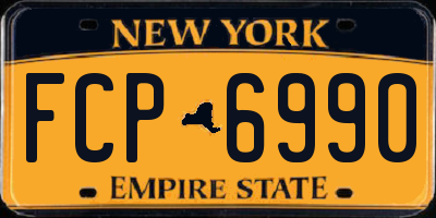 NY license plate FCP6990