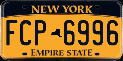 NY license plate FCP6996