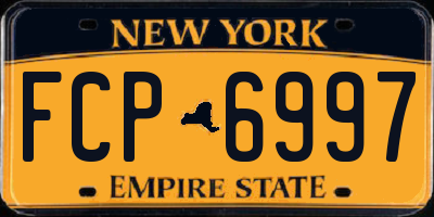 NY license plate FCP6997