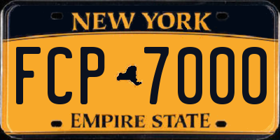 NY license plate FCP7000