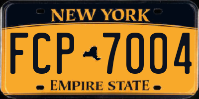 NY license plate FCP7004