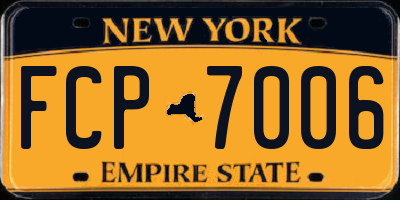 NY license plate FCP7006