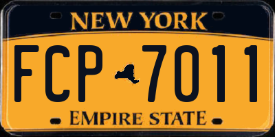 NY license plate FCP7011