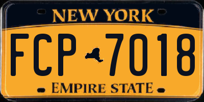 NY license plate FCP7018