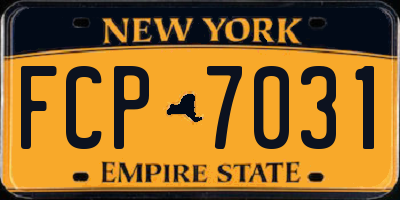 NY license plate FCP7031