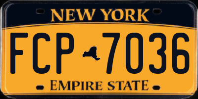 NY license plate FCP7036