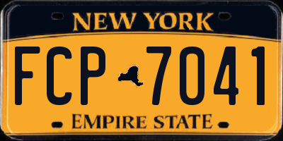 NY license plate FCP7041