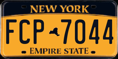NY license plate FCP7044