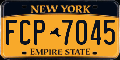 NY license plate FCP7045