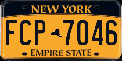 NY license plate FCP7046