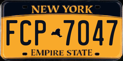 NY license plate FCP7047
