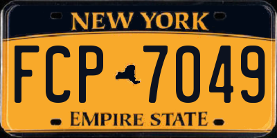NY license plate FCP7049