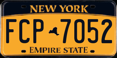 NY license plate FCP7052