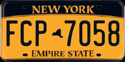 NY license plate FCP7058