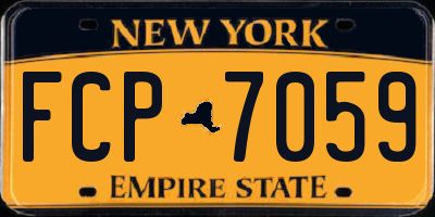 NY license plate FCP7059