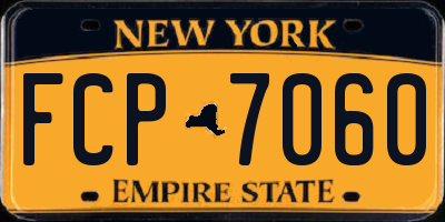 NY license plate FCP7060