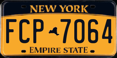 NY license plate FCP7064