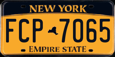 NY license plate FCP7065