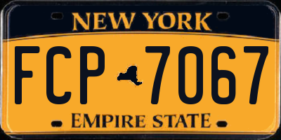 NY license plate FCP7067