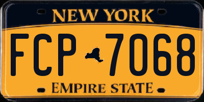NY license plate FCP7068