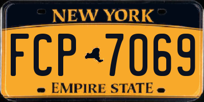 NY license plate FCP7069