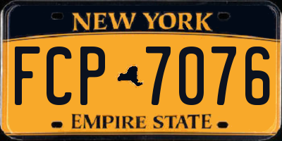 NY license plate FCP7076