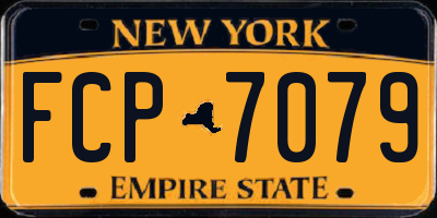 NY license plate FCP7079