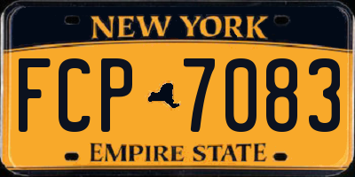 NY license plate FCP7083