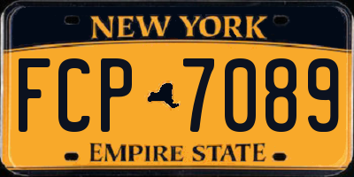 NY license plate FCP7089