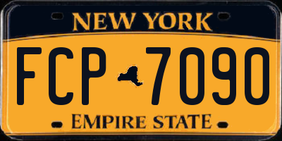NY license plate FCP7090
