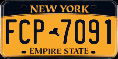 NY license plate FCP7091